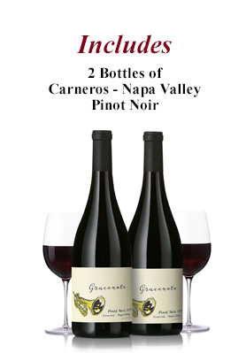 Includes 2 bottles of Carneros-Napa Valley Pinot Noir!