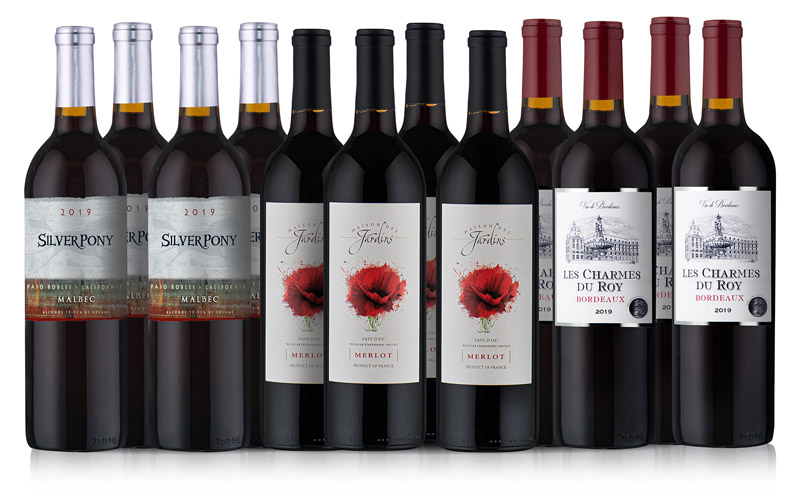 Merlot- Malbec - Bordeaux 12-Bottle Collection
